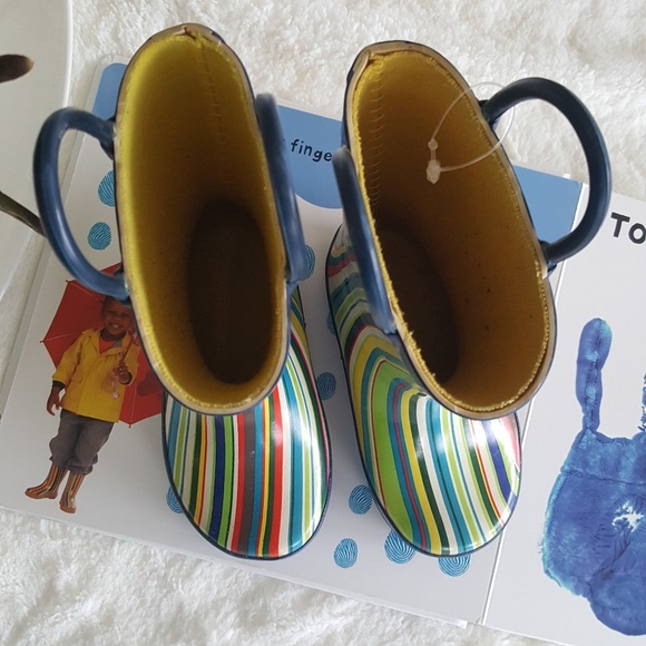 Pluie Pluie Candy Stripe Rain Boots Size 3 - Picture 6 of 6